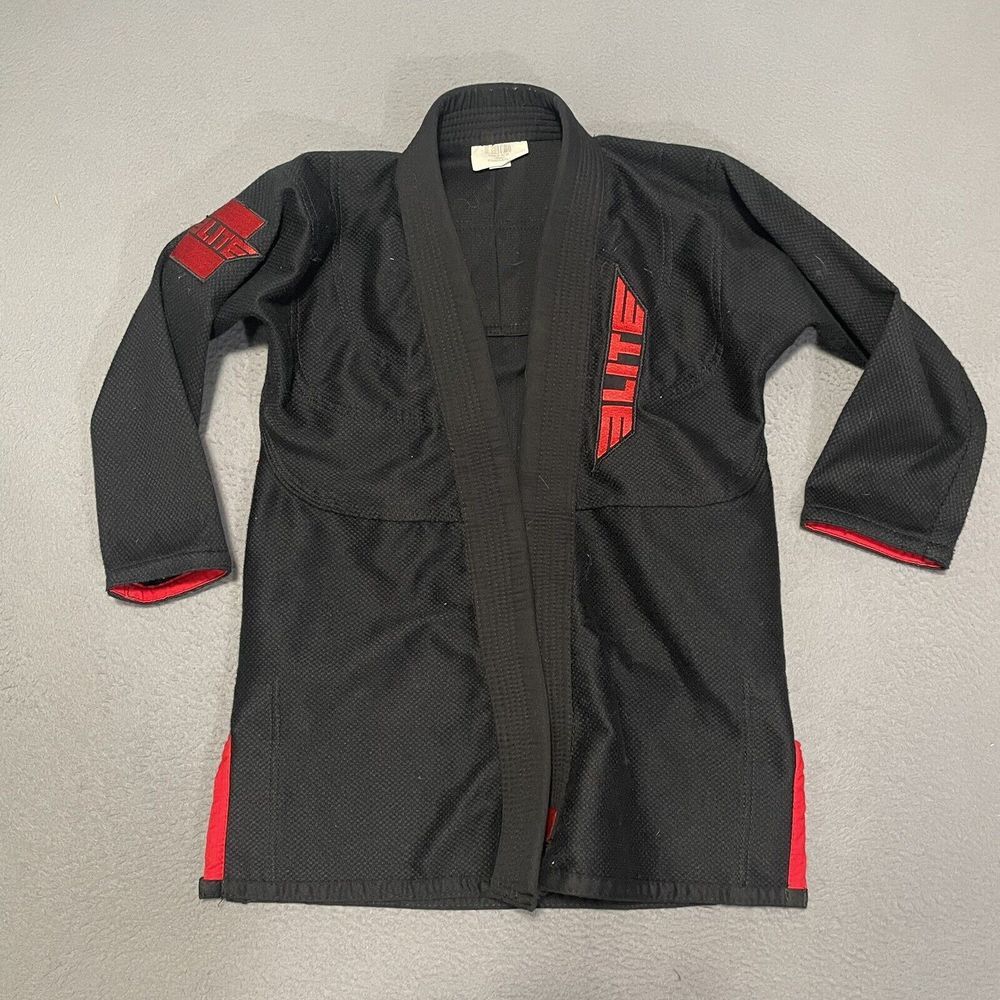 Elite Sports Jiu Jitsu C0 Black Martial Arts BJJ Brazilian Karate Taekwondo Top